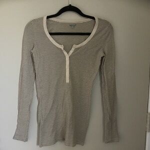 ‘Rubbish’ striped Henley shirt